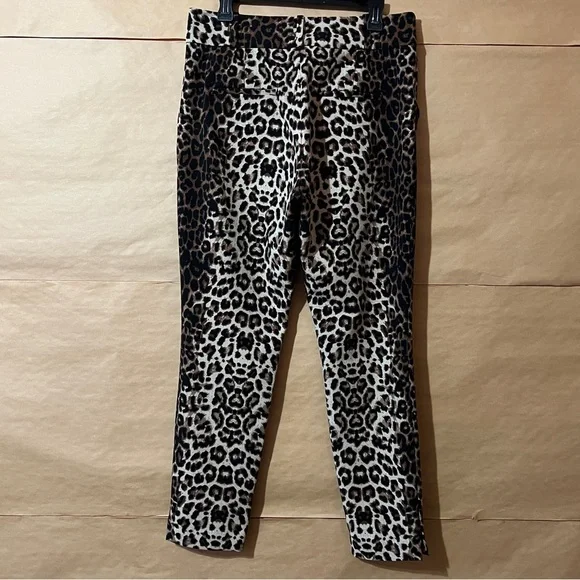 Veronica Beard | Lago Trouser Pants Tailored Pintuck Leopard Print Size 10 - Picture 9 of 12